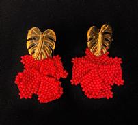 "Estilo" Red Beaded Earrings 202//182